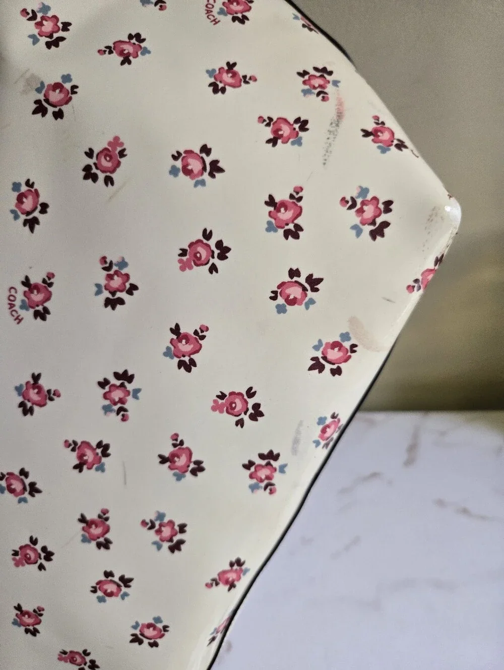 🌸GUC Coach Market Floral Bloom Large Patent Leather Tote Bag🌸
